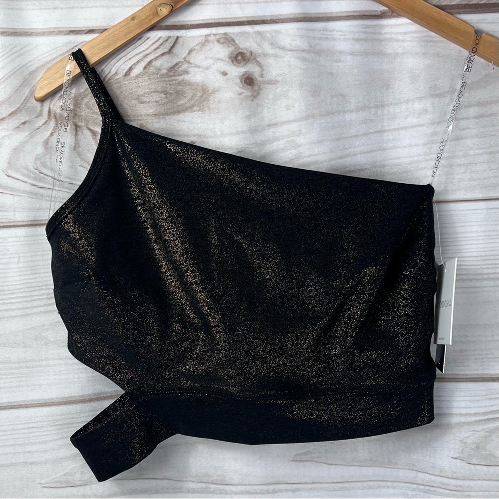 NEW Beyond Yoga SoftShine Wanderlust One Shoulder Metallic Stardust Cropped Tank - Picture 5 of 9